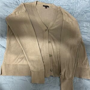 Banana Republic Light Olive Green V-Neck Button Cardigan